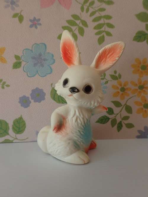 Vintage Squeaky Toy Cute Bunny