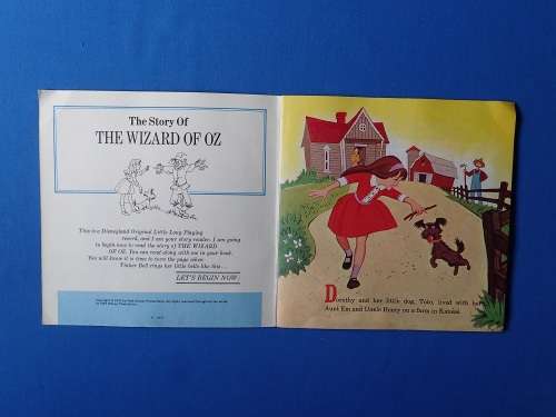 Mini LP Disneyland record and storybook - The Wizard of Oz 1968