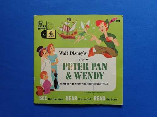 Mini LP Disneyland record and storybook - Peter Pan & Wendy 1966
