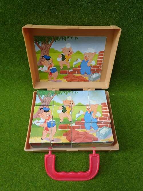 Picture Puzzle-Blocks Suitcase: Disney Stories  (1960's)
