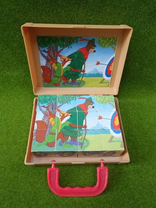 Picture Puzzle-Blocks Suitcase: Disney Stories  (1960's)