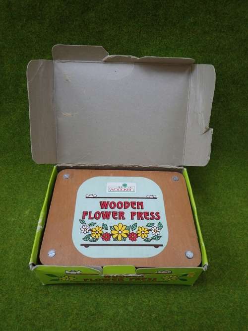 Vintage Wooden Flower Press (with original box)