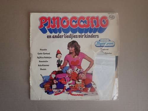 Childrens LP record - Pinocchio en ander liedjies vir kinders, Mynie Grove