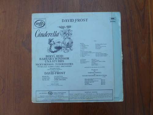 Childrens LP record - David Frost presents Cinderella