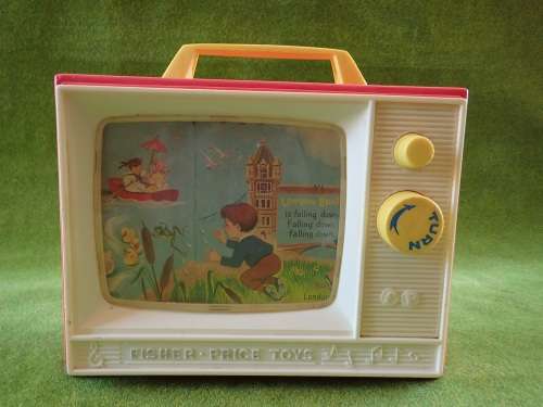 Vintage Fisher Price 1960`s TV-Radio `London Bridge and Row, Row, Row your boat` Toy