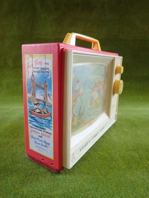 Vintage Fisher Price 1960`s TV-Radio `London Bridge and Row, Row, Row your boat` Toy