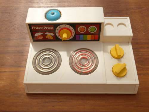 Vintage Fisher Price 1978 Stove Pretend-Play Toy