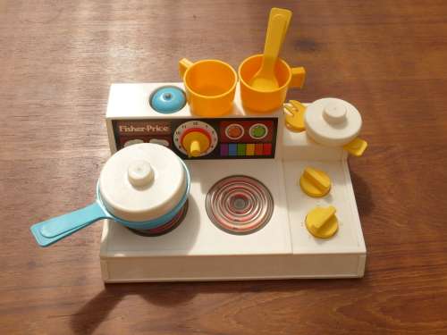 Vintage Fisher Price 1978 Stove Pretend-Play Toy