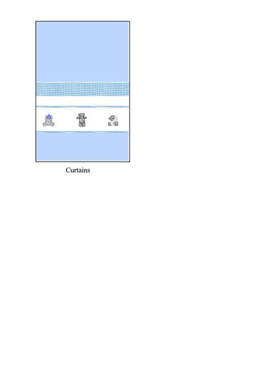 Set of fully lined embroidered curtains