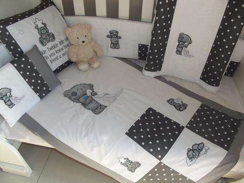 Embroidered Tatty Bear 7 Piece Baby Bedding Set