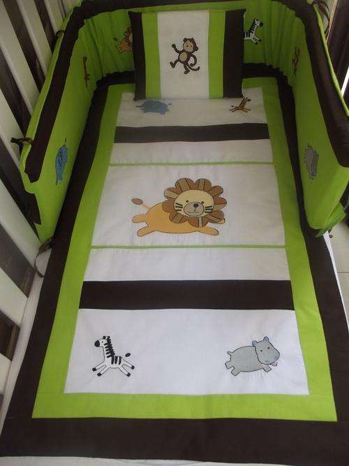 Embroidered Wild Animals  15 Piece Baby Bedding Set -Reserved for Holli