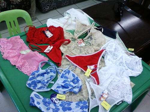 lingerie hamper size L- Contains bras, panties, camies, nighties, swim wear, g-string & more