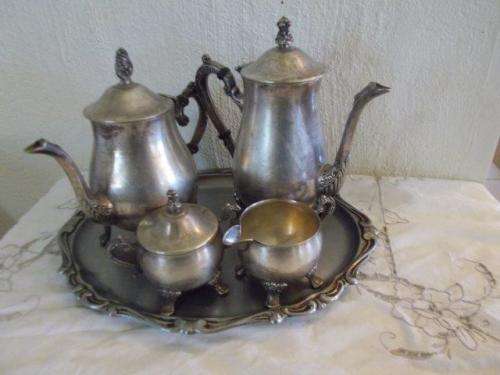 Lovely sliver plated tea set with tray