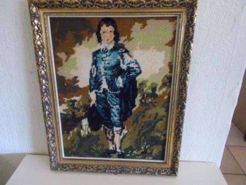 Lovely framed blue boy tapestry
