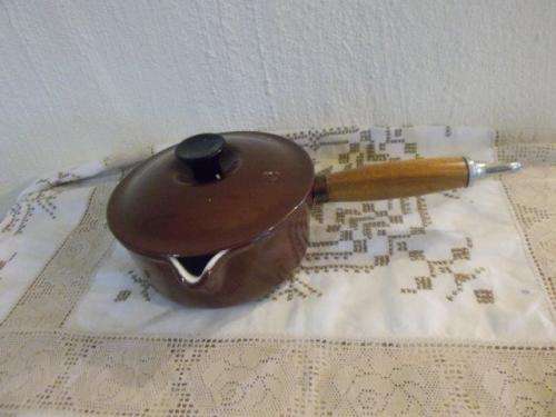 Cast iron with enamel sauce pot