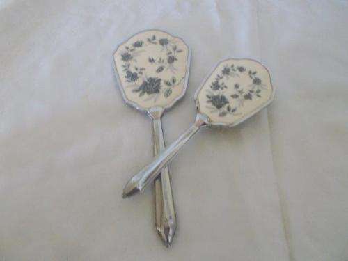 Nice vintage ladies brush and mirror set