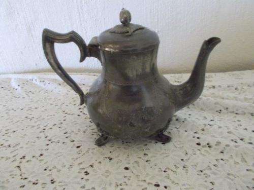 Vintage pewter tea pot