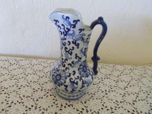 Stunning blue and white display jug for flowers