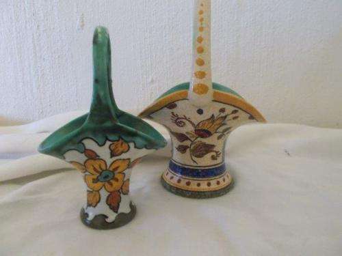 Two nice ornamental Gouda display baskets
