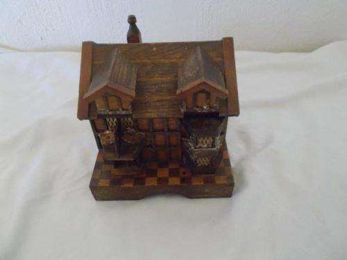 vintage wooden musical house in good working order