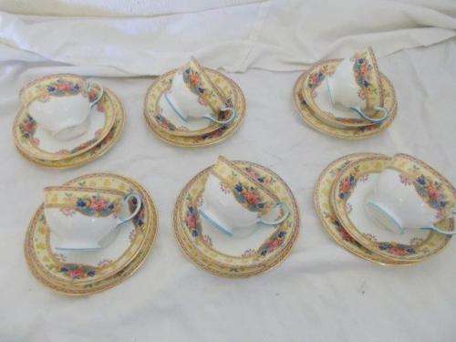 a set of six lovely fine ashely ansley bone china