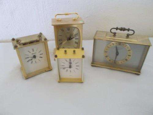 a job lot of four battery operated carriage clocks all not tested