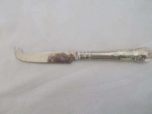 silver plated kings pattern cheese knife