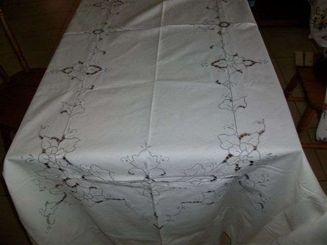 Lovely and large irish linen table cloth