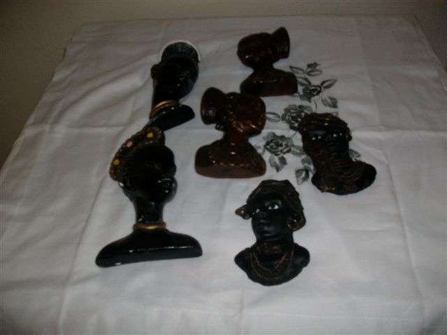Collection of african lady heads