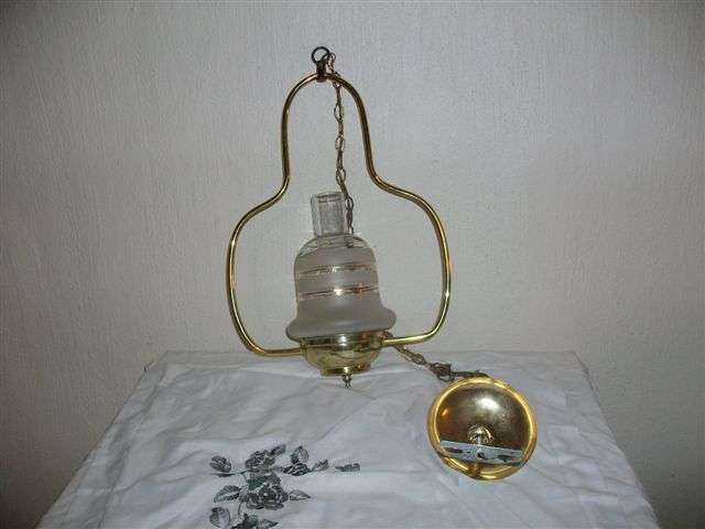 Nice gold plated light with glass shade