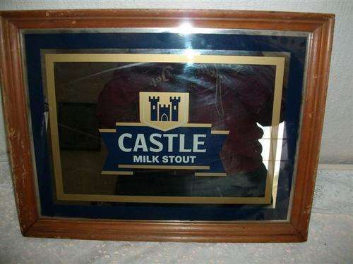 castle bar mirror with some damage to the frame please view