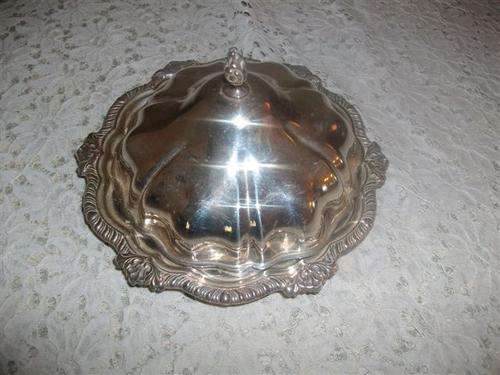 Ornate trim butter dish