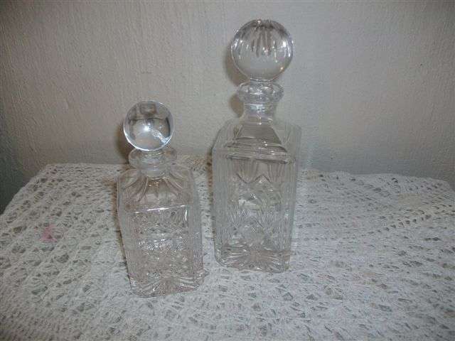 Two lovely crystal decanters