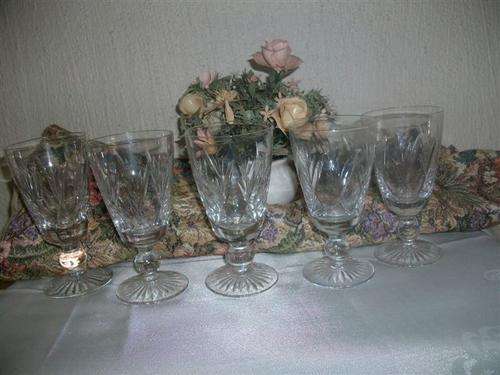 Five lovely stewart crystal glasses