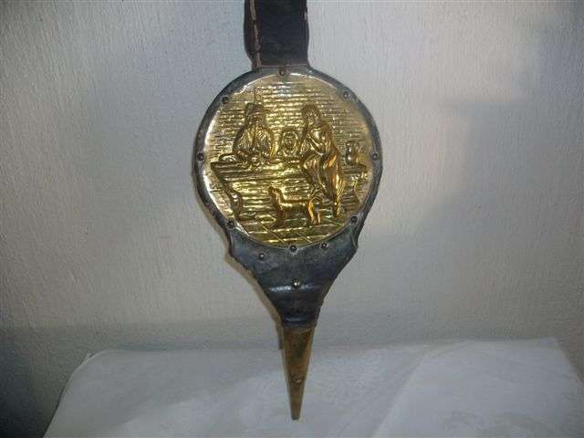 Brass fire bellows with some damage please note