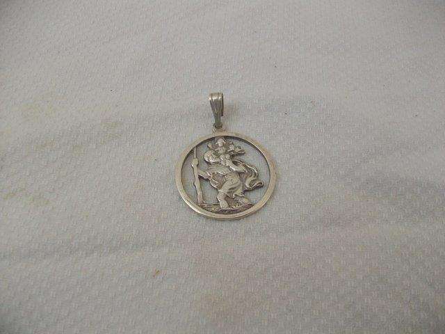 nice sliver st Christopher pendant