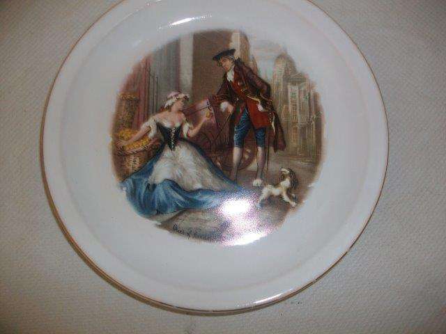 Romantic french scene wall plate