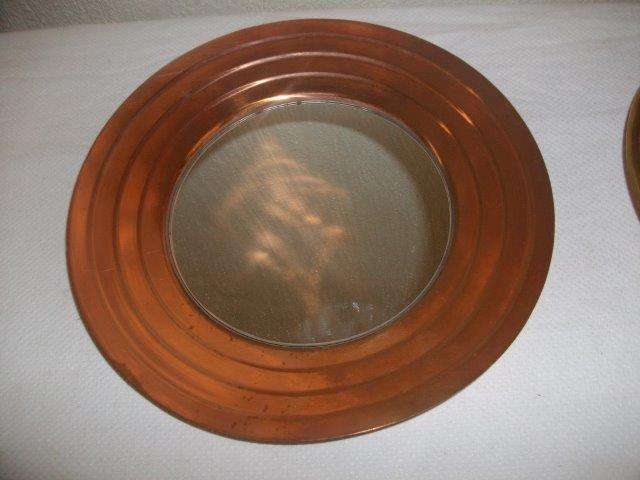 Lovely small copper wall mirror