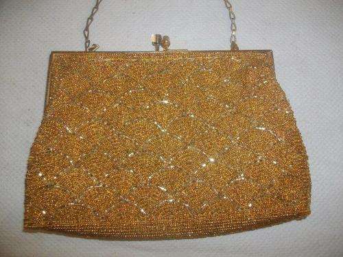 Vintage gold beaded bag