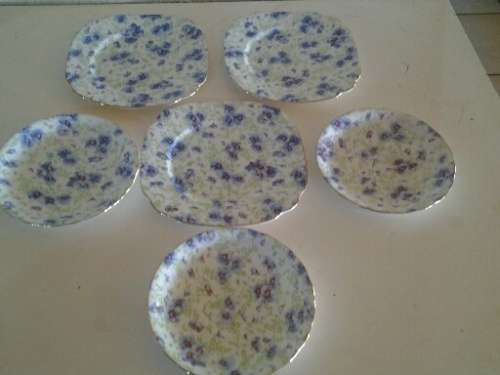 pretty clearance china lot of three side plates and three saucers