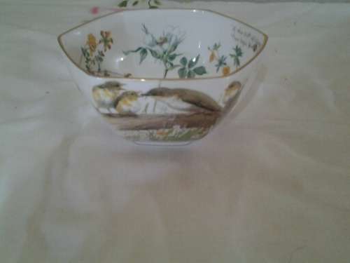 Pretty summer scene vintage sugar bowl