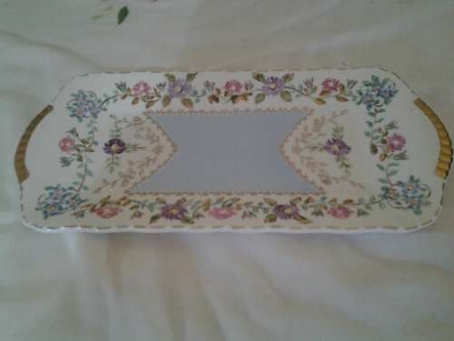 pretty floarl snack/sandwich plate
