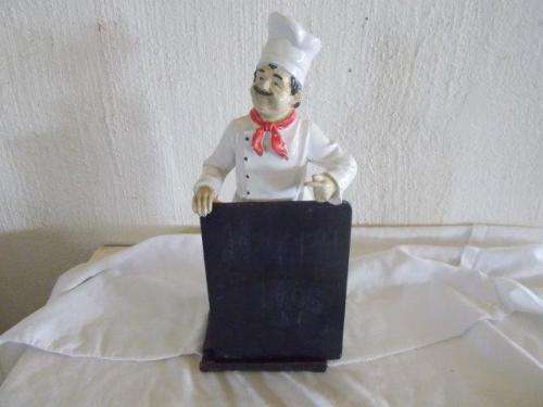 stunning chef model with a chalk note board ideal for you're kichen display