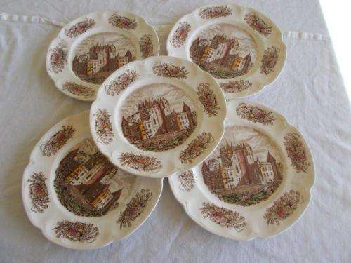 nice lot of five Royal homes by johonson brothers plates