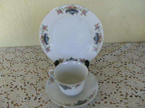 modern floarl pattern porcelain tea cup trio
