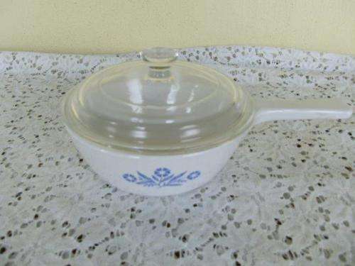 vintage corning wear sauce pan with lid