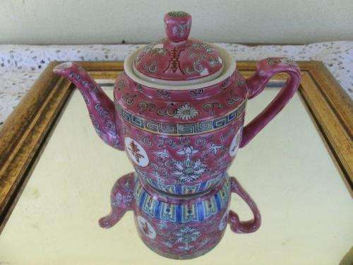 small porcelain collectable oriental oramental tea pot