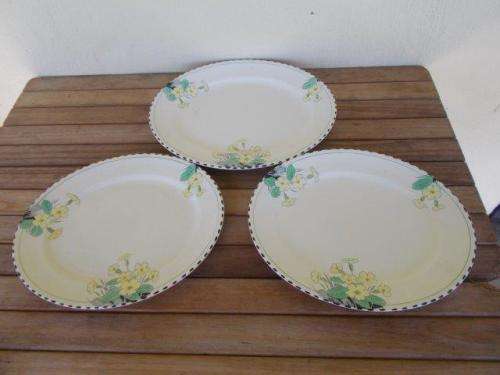 three pretty small vintage burleigh wear oval primrose pattern serving platters