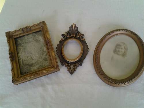 Three assorted vintage picture frames