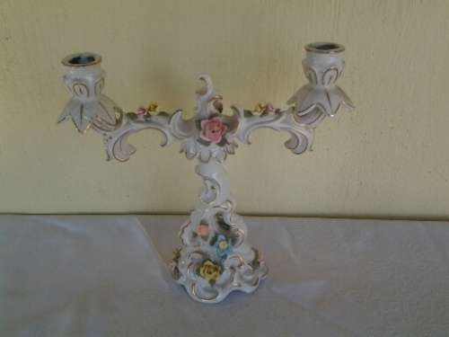 stunning vintage porcelain Dresden decorative candle stick
